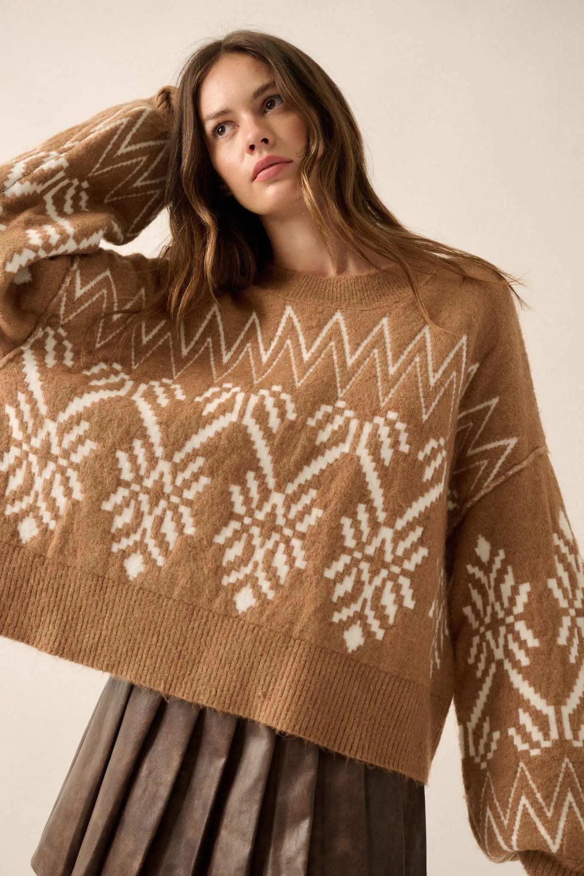 Altitude Adjustment Oversize Alpine Knit Sweater