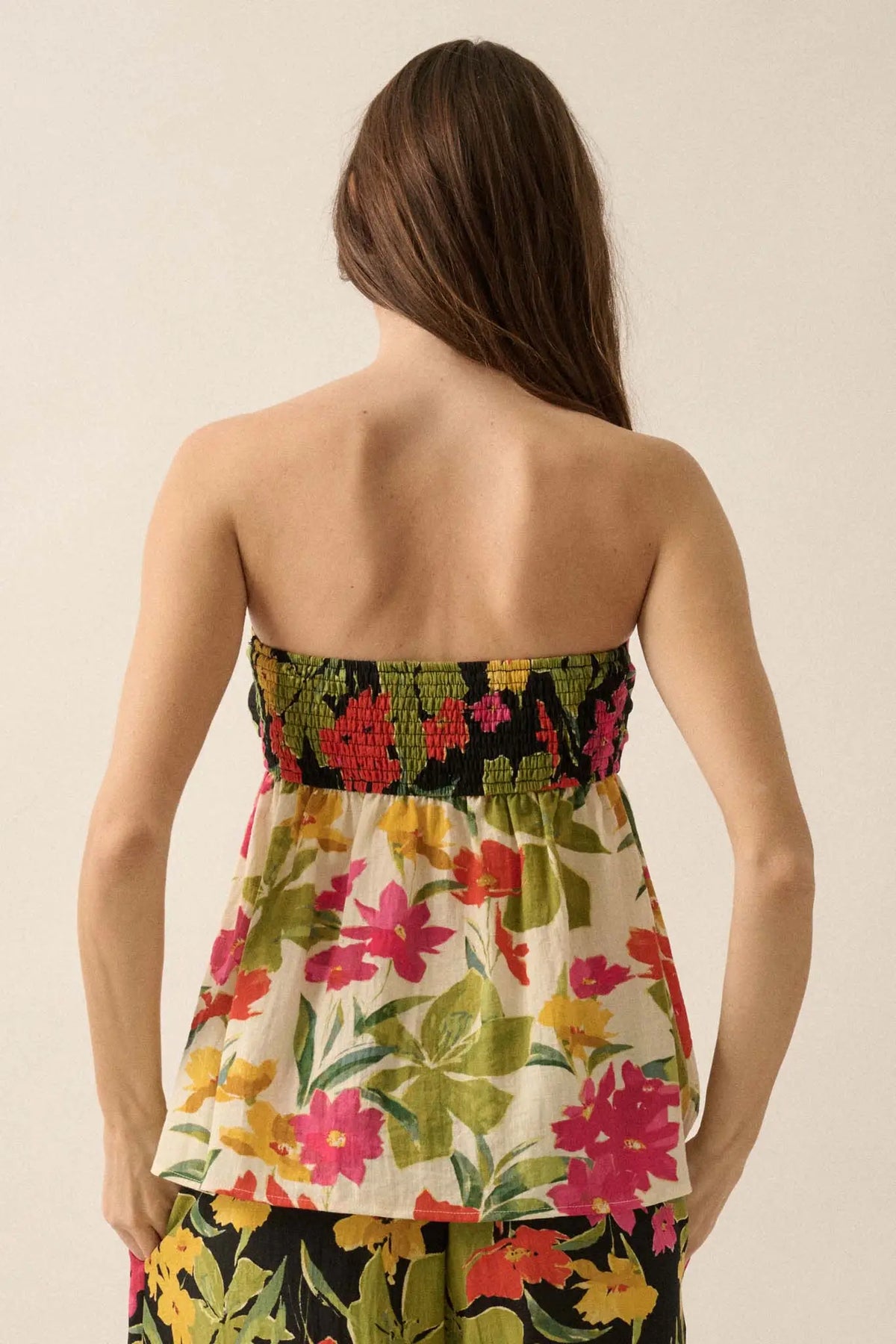 Aloha Again Tropical Floral Split-Front Tunic Top