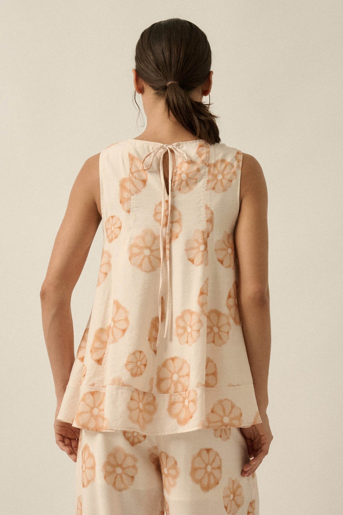 So Delightful Floral Sleeveless A-Line Swing Top
