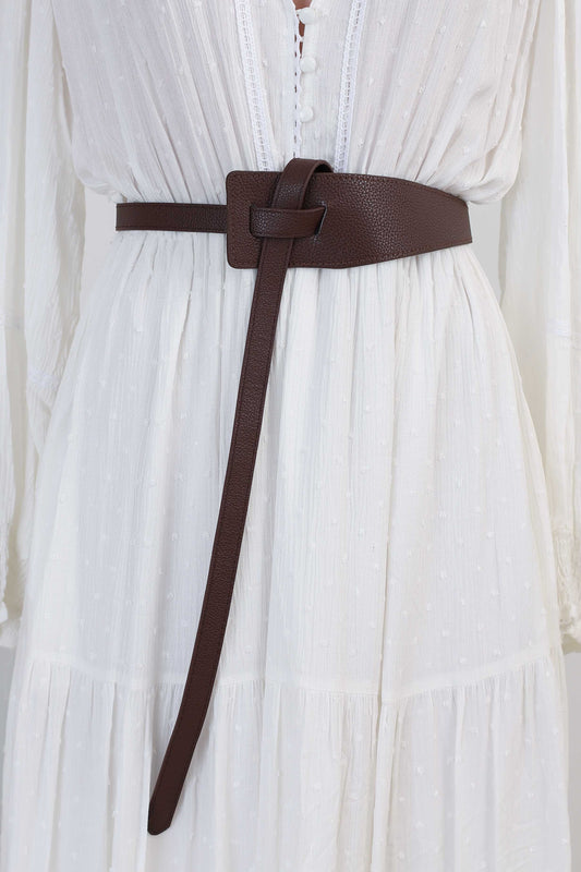 Vance Contemporary Adjustable Belt - Coffee