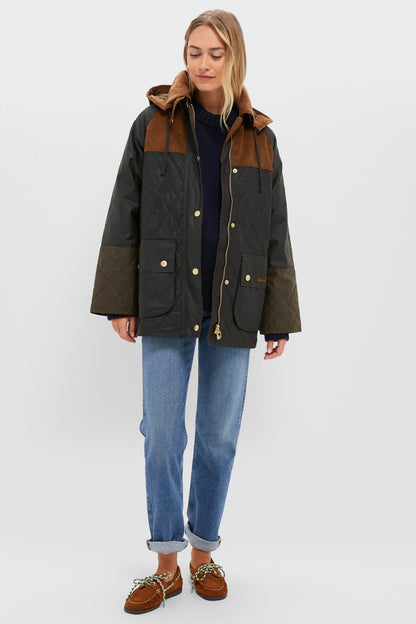 Archive Olive and Beech Imelda Wax Jacket