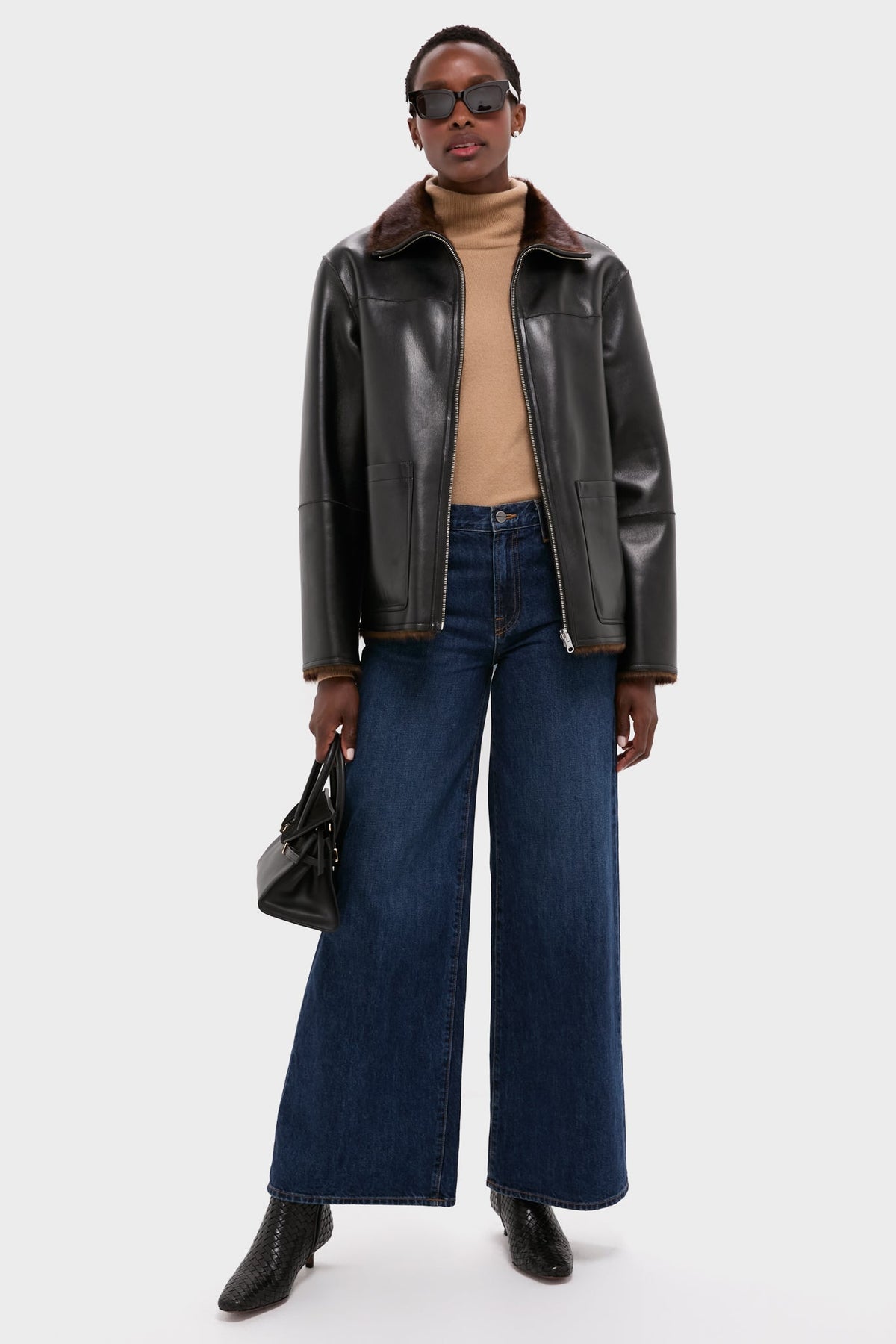 Black and Brown Reversible Brella Jacket
