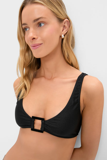 Black Geometric Straps Bikini