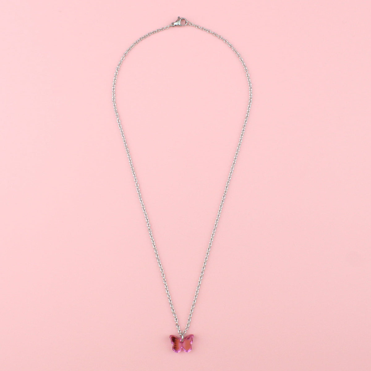 You're my Butterfly, Sugar Baby Necklace (Pink Mirror)