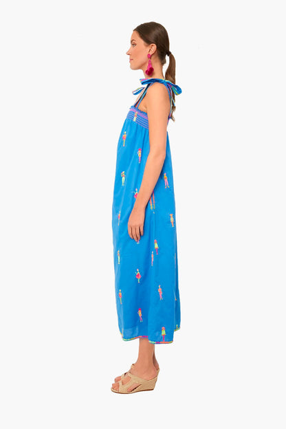 Africa Blue Hot Lips Dress