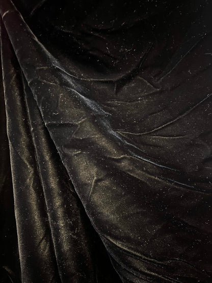 Crinkled Rayon Velvet - Midnight Blue
