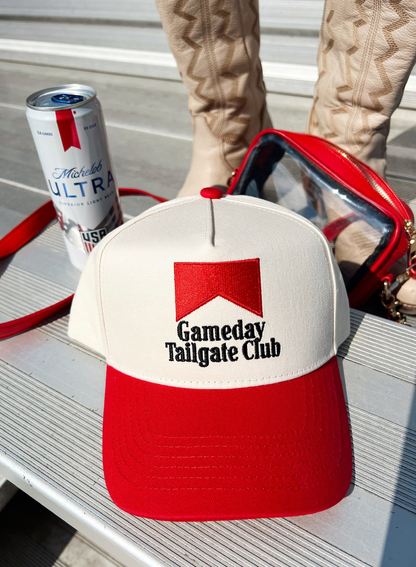 Gameday Tailgate Club - Red Vintage Trucker Hat