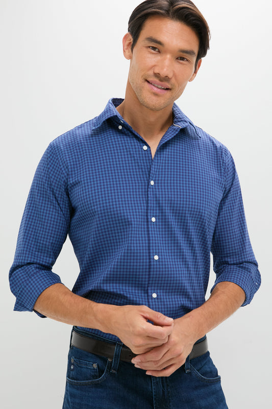 Blue Haze Conway Crown Lite Cotton-Stretch Sport Shirt