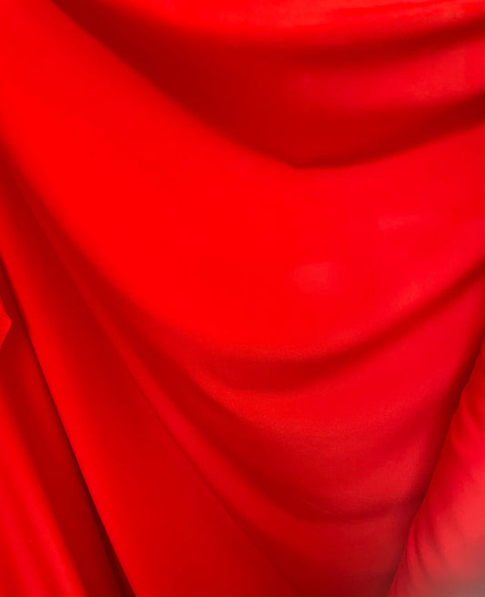 Designer Lightweight Stretch Lining - Holiday Red