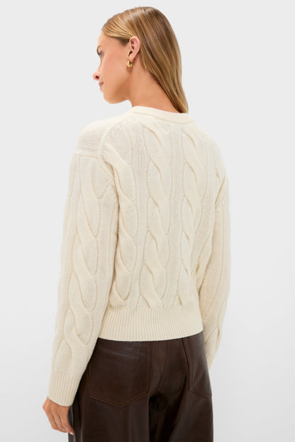 Authentic Cream Crewneck Cardigan
