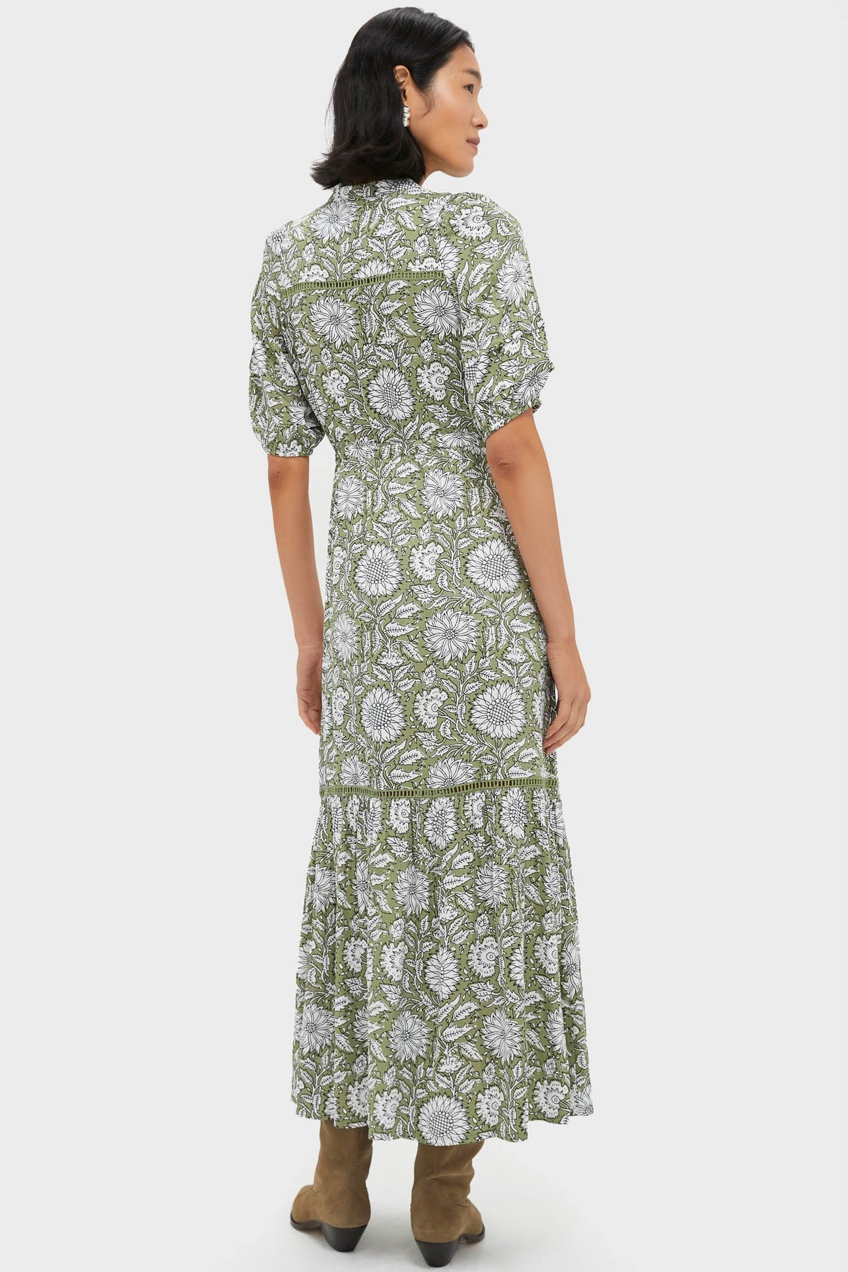 Arles Gothic Olive Lucy 4 Short Sleeve Dress
