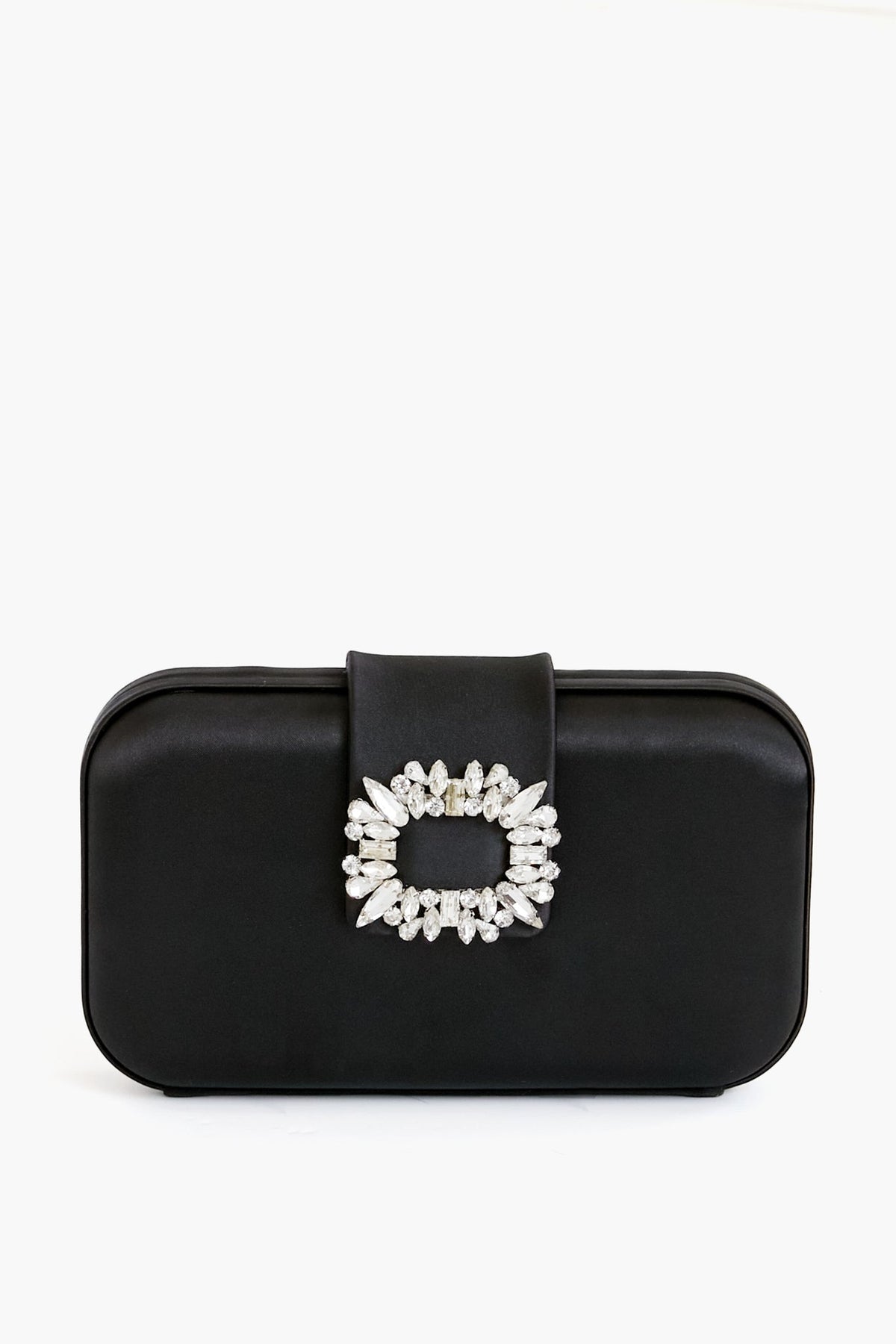 Black Emmy Crystal Trim Clutch