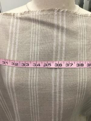 European Linen Stripe : Beige / Off White