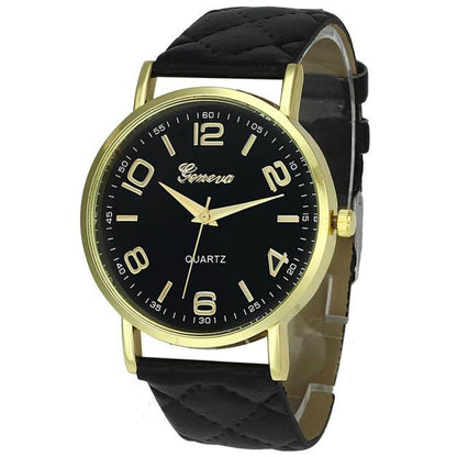 Fashion embossed geneva belt watch Personality strap with lady quartz Geneva watch