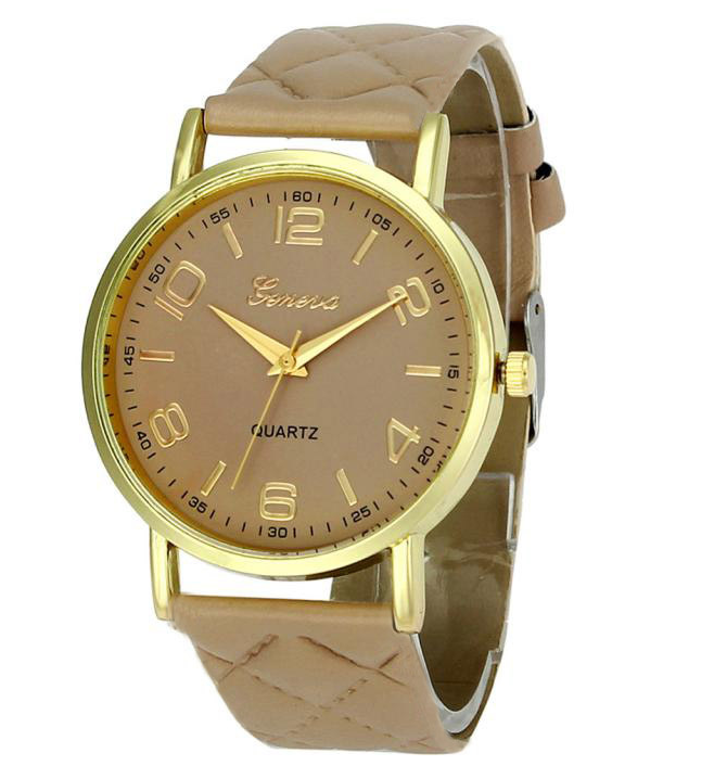Fashion embossed geneva belt watch Personality strap with lady quartz Geneva watch
