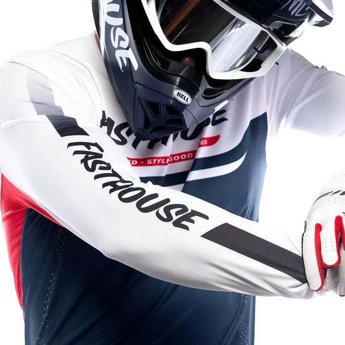 Fasthouse Helix Circuit Jersey - Navy/White/Red