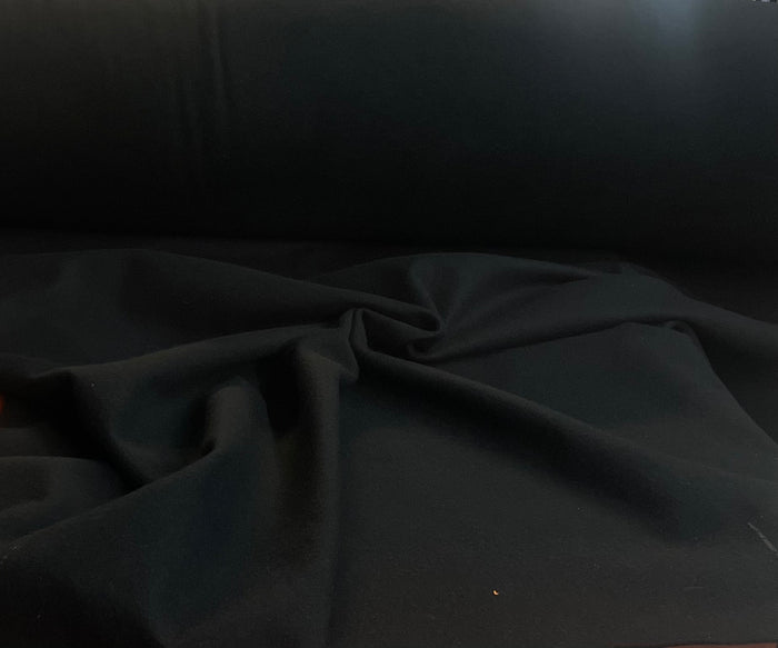 Fused - Melton Wool - Jet Black
