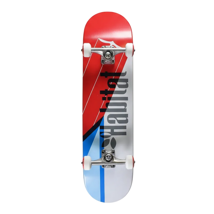 Skateboard gecentreerd in wit vierkant