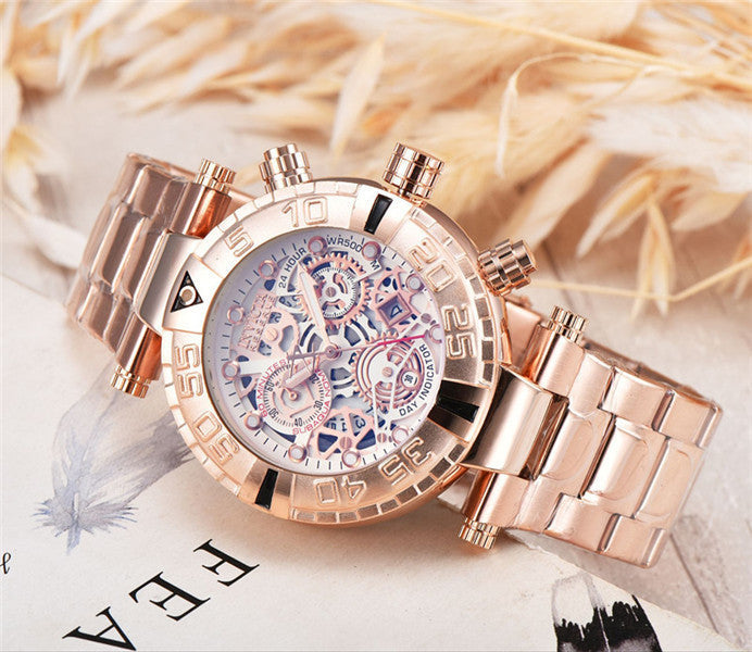High Quality Foreign Trade Large Dial Steel Band Quartz Men's Watch