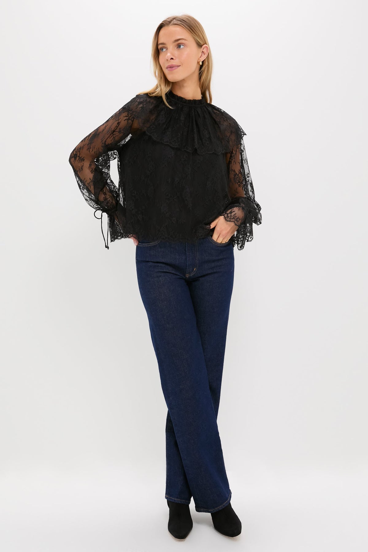 Black Casandra Lace Blouse