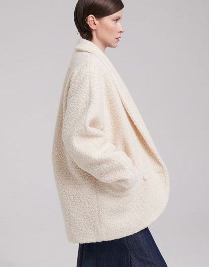 Italian Designer Alpaca Wool - Ivory & Tan