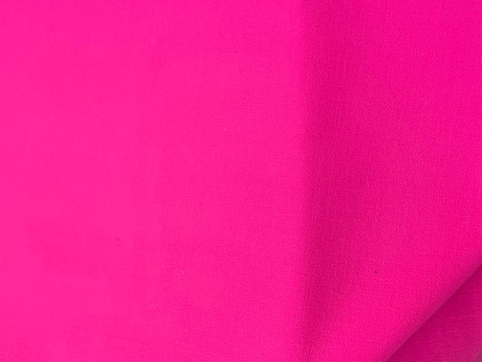 Italian Designer Double Faced Fused Virgin Wool Crepe - Neon Pink