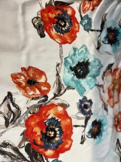 Italian Silk Georgette - Watercolor Floral