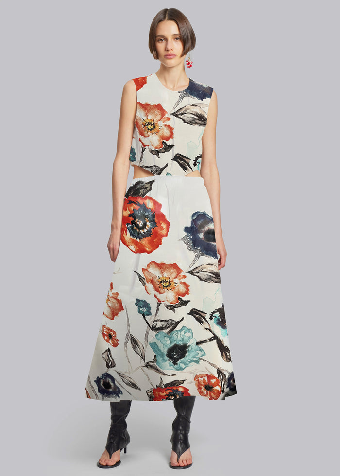 Italian Silk Georgette - Watercolor Floral