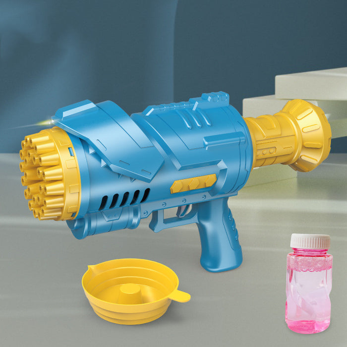 Kid 69 Hole Rainbow Light Bazooka Bubble Machine