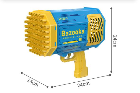 Kid 69 Hole Rainbow Light Bazooka Bubble Machine