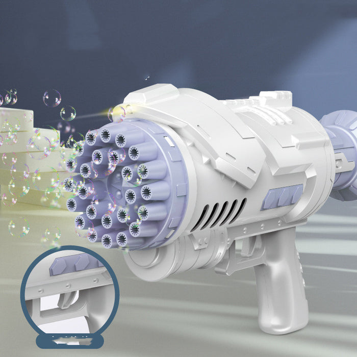 Kid 69 Hole Rainbow Light Bazooka Bubble Machine
