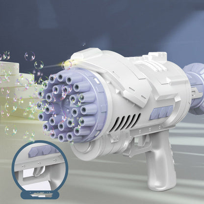 Kid 69 Hole Rainbow Light Bazooka Bubble Machine