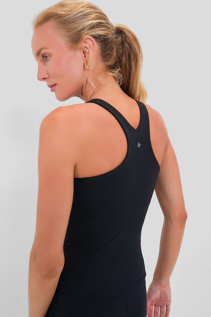 Black Compression Spandex Lena Tank