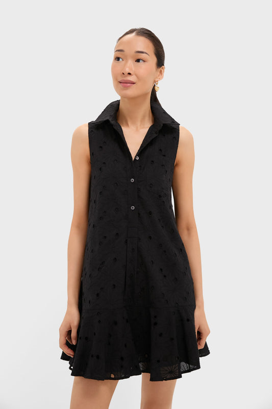 Black Floral Eyelet Sleeveless Callahan