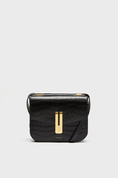 Black Croc Effect Vancouver Bag