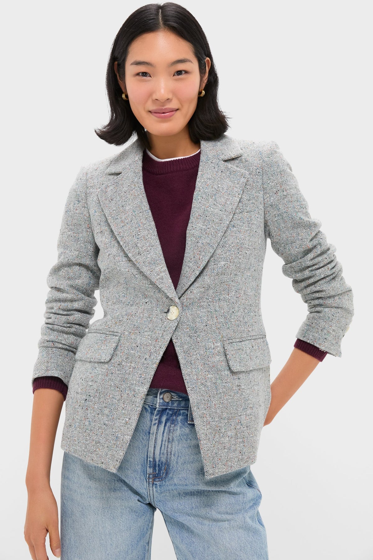 Antique Blue Melange Healy Dickey Jacket