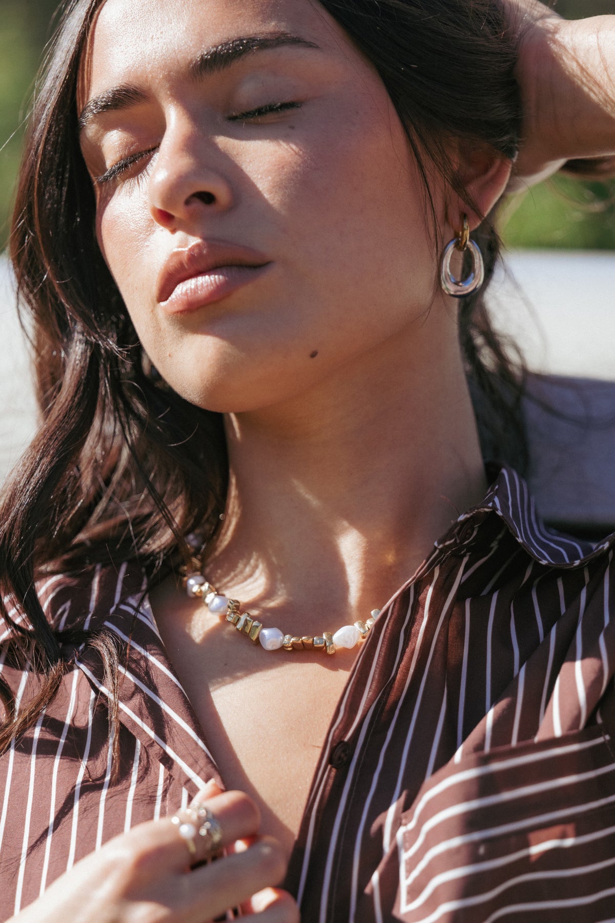 Aisling Necklace - Gold/Pearl