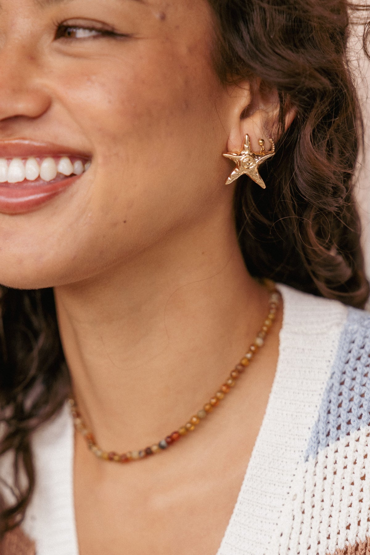 Bliss Starfish Earrings - Gold