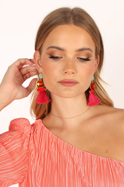 Cora Fringe Earrings - Multi