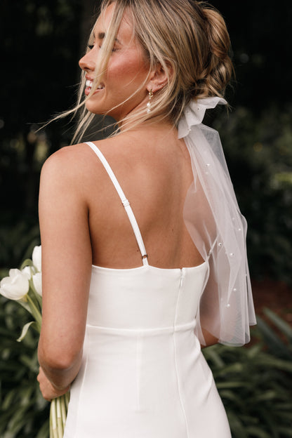 Cora Hair Bow - White