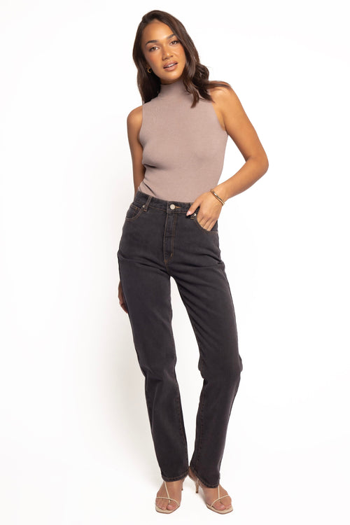 Abrand 94 High Straight Jeans - Cara Washed Black