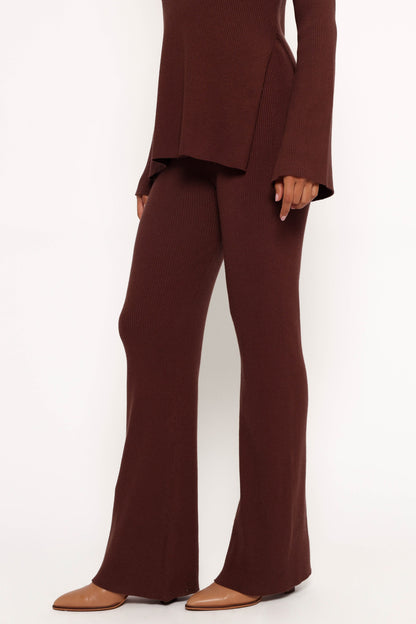 Adrienne Knit Pant - Chocolate