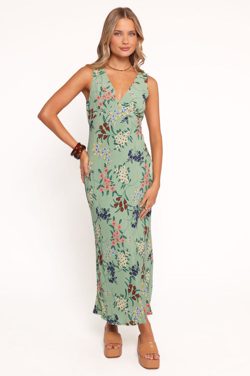 Acilia Midi Dress - Sage Floral