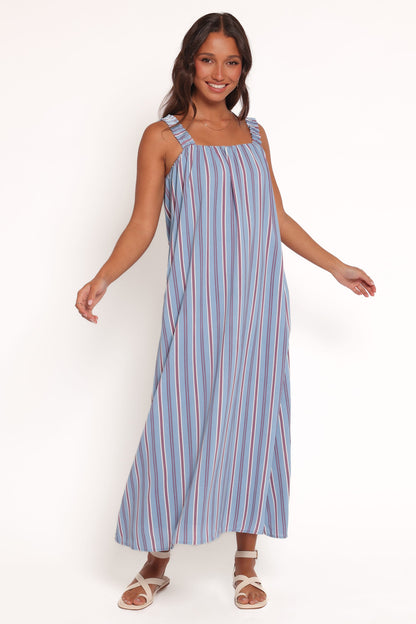 Alessandra Maxi Dress - Blue Stripe