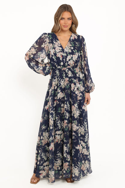 Anisa Maxi Dress - Navy Floral