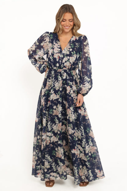 Anisa Maxi Dress - Navy Floral