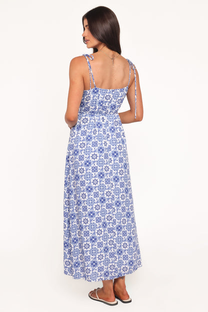 Aster Maxi Dress - Blue Tile