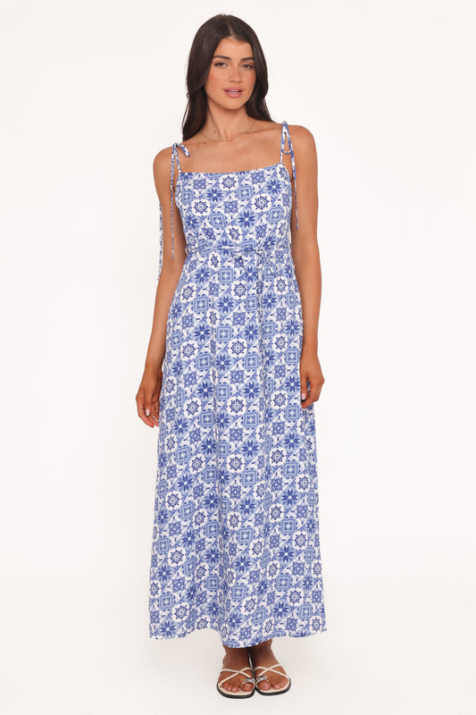 Aster Maxi Dress - Blue Tile
