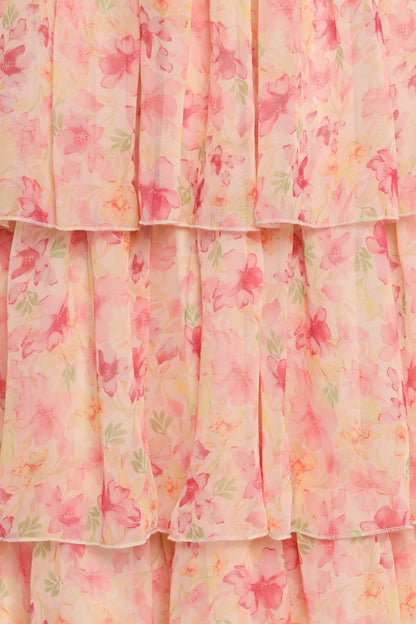 Belle Maxi Dress - Pink Floral