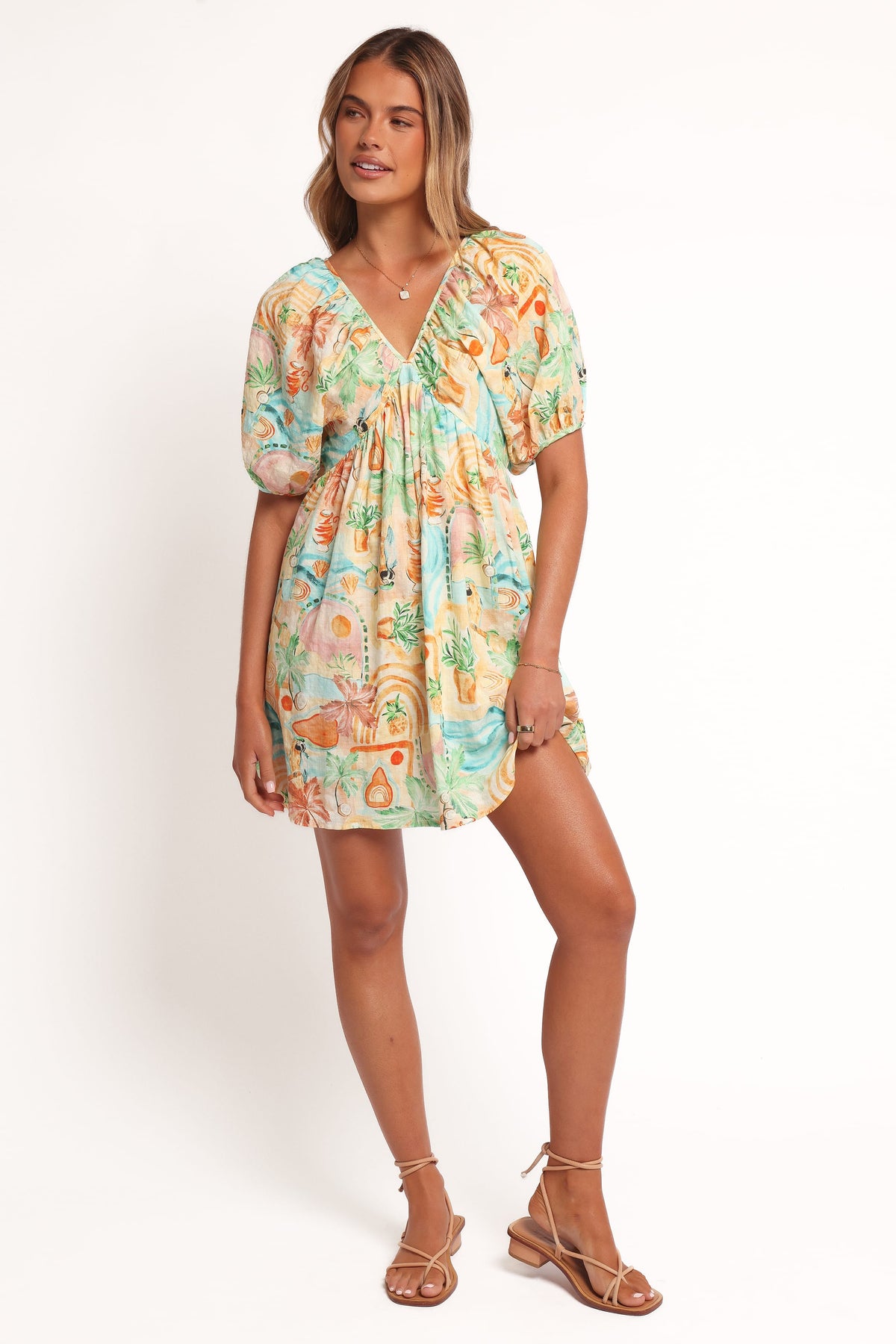 Cadhla Mini Dress - Golden Palm